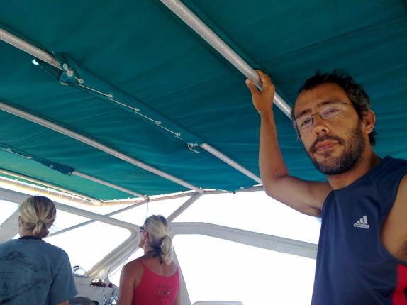 Tripulação do barco de Mergulho no Rhone